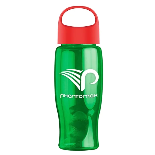 Poly-Pure - 27 Oz. Transparent Bottle With Oval Crest Lid... from ASI 40480 Koozie Group
