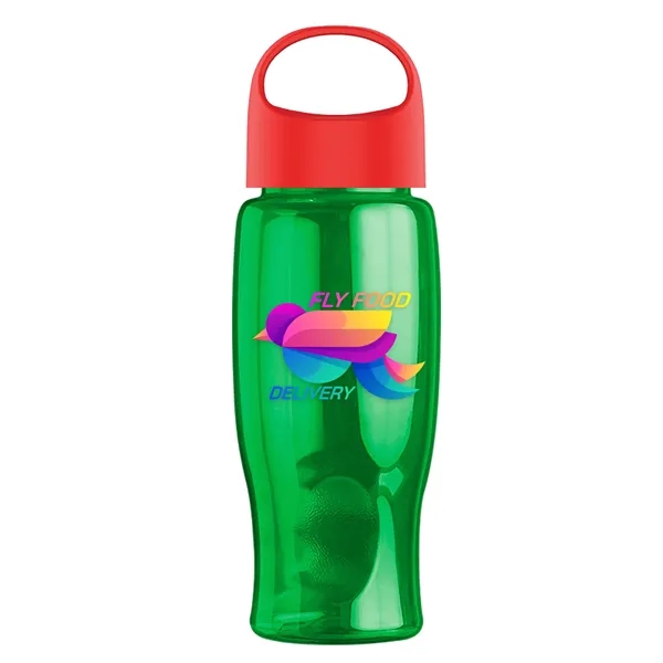 Poly-Pure - 27 Oz. Transparent Bottle With Oval Crest Lid... from ASI 40480 Koozie Group