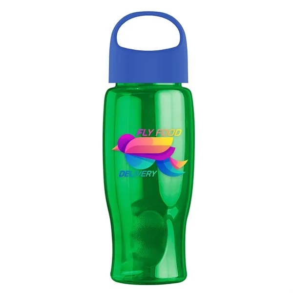 Poly-Pure - 27 Oz. Transparent Bottle With Oval Crest Lid... from ASI 40480 Koozie Group
