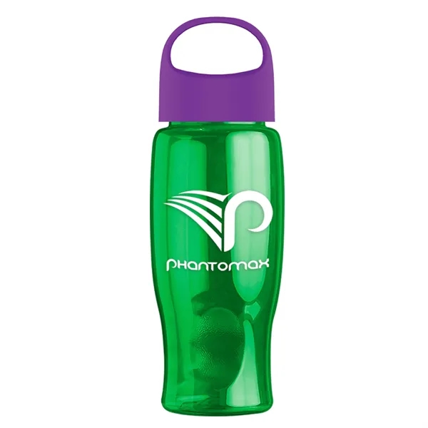Poly-Pure - 27 Oz. Transparent Bottle With Oval Crest Lid... from ASI 40480 Koozie Group