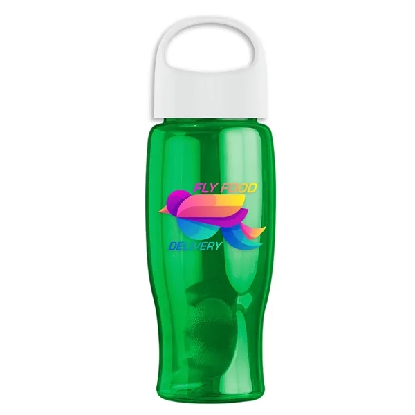 Poly-Pure - 27 Oz. Transparent Bottle With Oval Crest Lid... from ASI 40480 Koozie Group