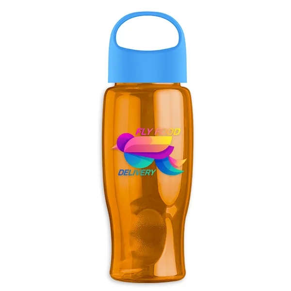 Poly-Pure - 27 Oz. Transparent Bottle With Oval Crest Lid... from ASI 40480 Koozie Group