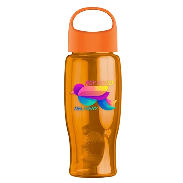 Poly-Pure - 27 Oz. Transparent Bottle With Oval Crest Lid... from ASI 40480 Koozie Group