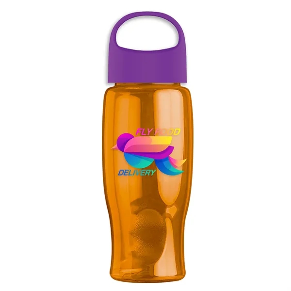 Poly-Pure - 27 Oz. Transparent Bottle With Oval Crest Lid... from ASI 40480 Koozie Group