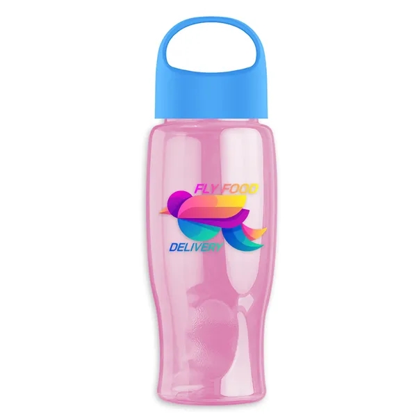 Poly-Pure - 27 Oz. Transparent Bottle With Oval Crest Lid... from ASI 40480 Koozie Group