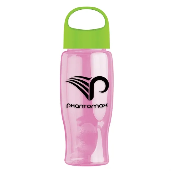 Poly-Pure - 27 Oz. Transparent Bottle With Oval Crest Lid... from ASI 40480 Koozie Group
