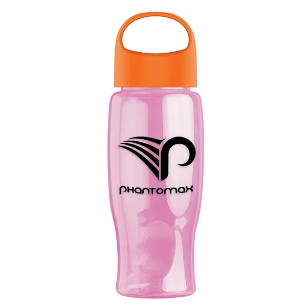 Poly-Pure - 27 Oz. Transparent Bottle With Oval Crest Lid... from ASI 40480 Koozie Group
