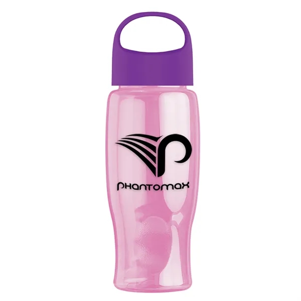 Poly-Pure - 27 Oz. Transparent Bottle With Oval Crest Lid... from ASI 40480 Koozie Group