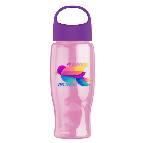 Poly-Pure - 27 Oz. Transparent Bottle With Oval Crest Lid... from ASI 40480 Koozie Group