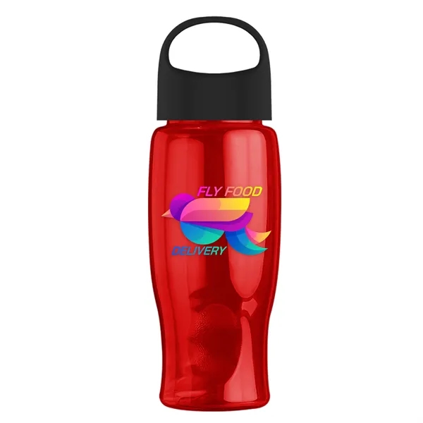 Poly-Pure - 27 Oz. Transparent Bottle With Oval Crest Lid... from ASI 40480 Koozie Group