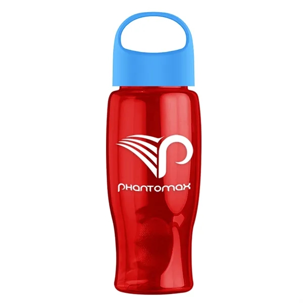 Poly-Pure - 27 Oz. Transparent Bottle With Oval Crest Lid... from ASI 40480 Koozie Group