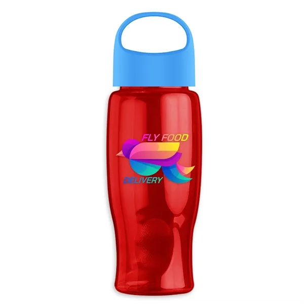 Poly-Pure - 27 Oz. Transparent Bottle With Oval Crest Lid... from ASI 40480 Koozie Group