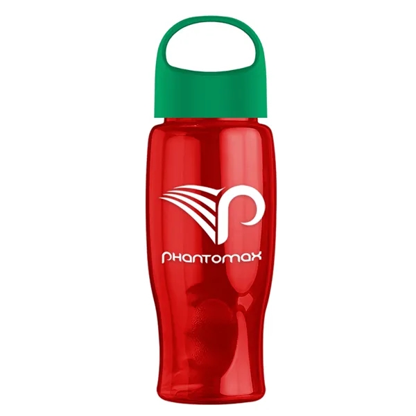 Poly-Pure - 27 Oz. Transparent Bottle With Oval Crest Lid... from ASI 40480 Koozie Group