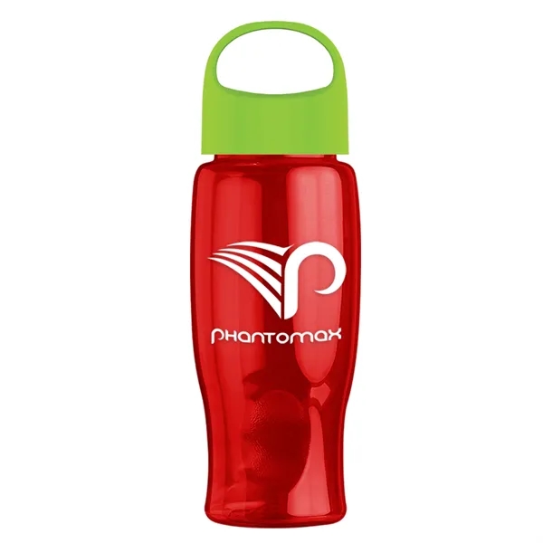 Poly-Pure - 27 Oz. Transparent Bottle With Oval Crest Lid... from ASI 40480 Koozie Group