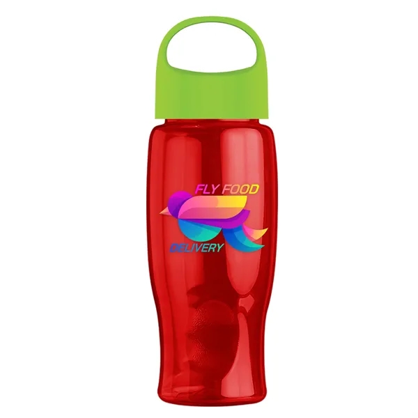 Poly-Pure - 27 Oz. Transparent Bottle With Oval Crest Lid... from ASI 40480 Koozie Group