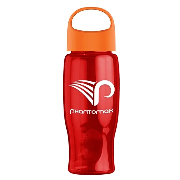 Poly-Pure - 27 Oz. Transparent Bottle With Oval Crest Lid... from ASI 40480 Koozie Group