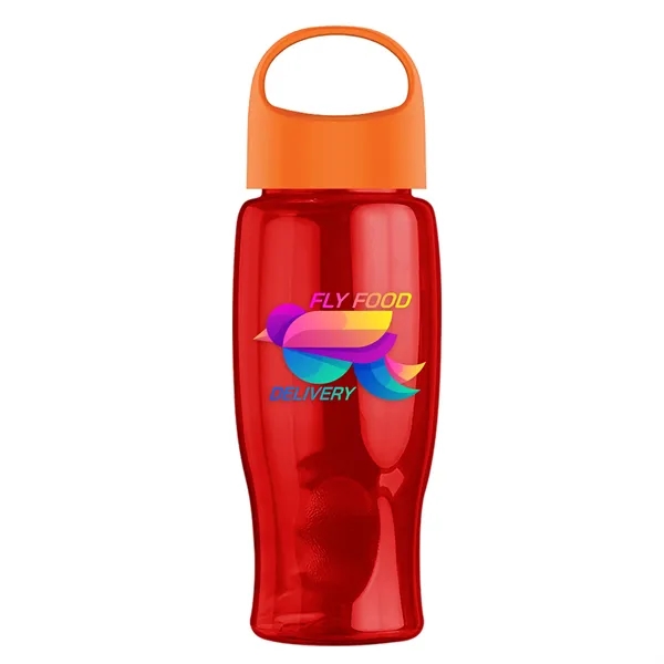 Poly-Pure - 27 Oz. Transparent Bottle With Oval Crest Lid... from ASI 40480 Koozie Group