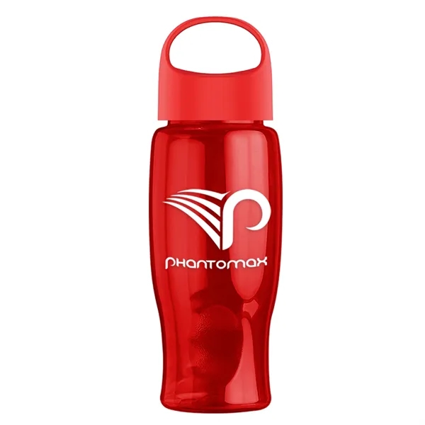 Poly-Pure - 27 Oz. Transparent Bottle With Oval Crest Lid... from ASI 40480 Koozie Group