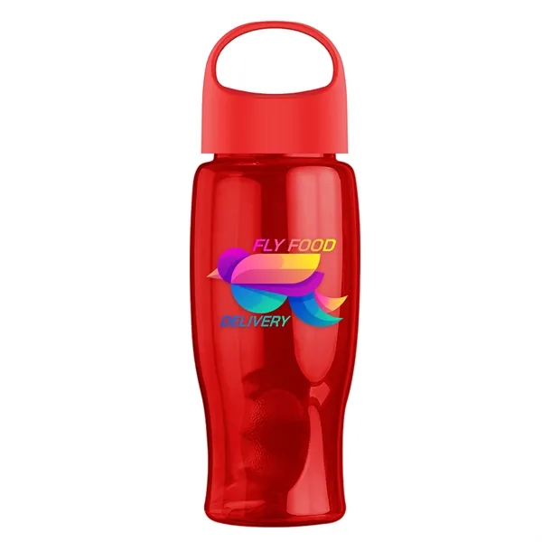 Poly-Pure - 27 Oz. Transparent Bottle With Oval Crest Lid... from ASI 40480 Koozie Group