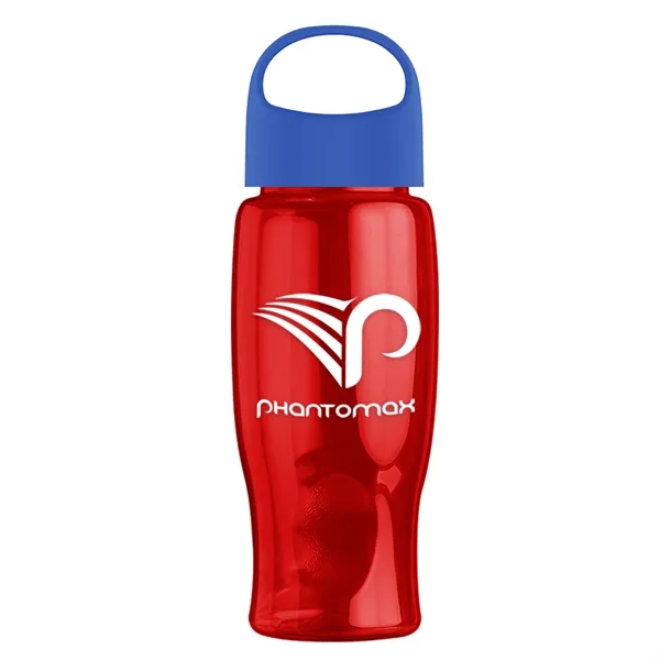 Poly-Pure - 27 Oz. Transparent Bottle With Oval Crest Lid... from ASI 40480 Koozie Group