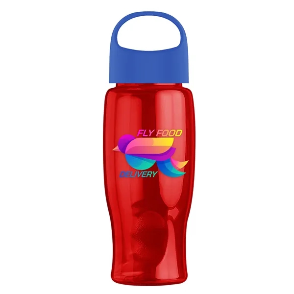 Poly-Pure - 27 Oz. Transparent Bottle With Oval Crest Lid... from ASI 40480 Koozie Group