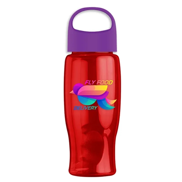 Poly-Pure - 27 Oz. Transparent Bottle With Oval Crest Lid... from ASI 40480 Koozie Group