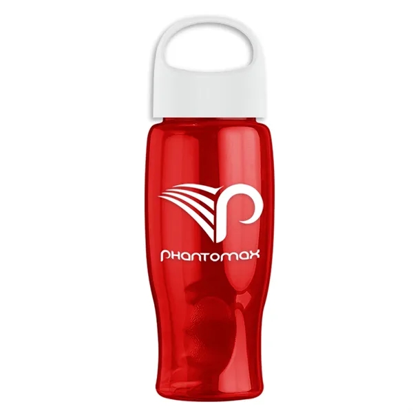 Poly-Pure - 27 Oz. Transparent Bottle With Oval Crest Lid... from ASI 40480 Koozie Group