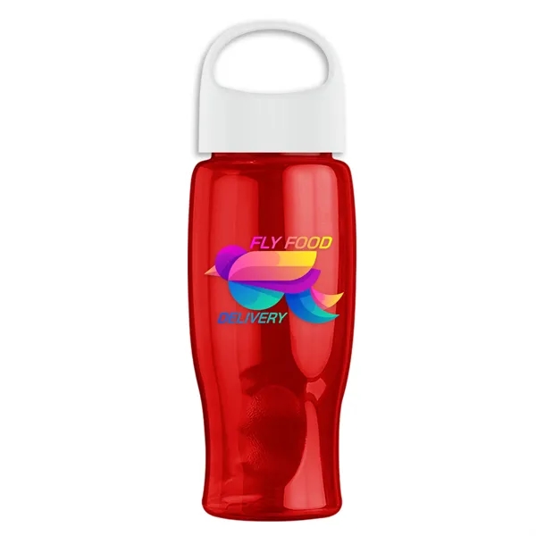 Poly-Pure - 27 Oz. Transparent Bottle With Oval Crest Lid... from ASI 40480 Koozie Group
