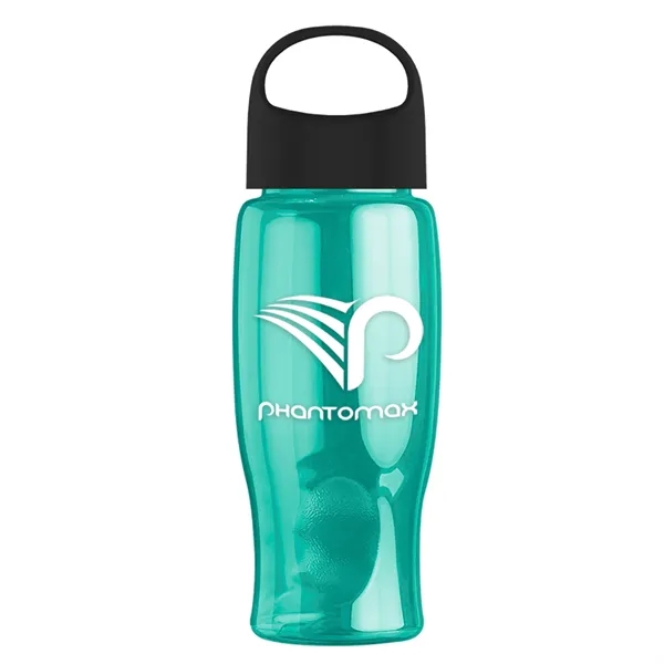 Poly-Pure - 27 Oz. Transparent Bottle With Oval Crest Lid... from ASI 40480 Koozie Group