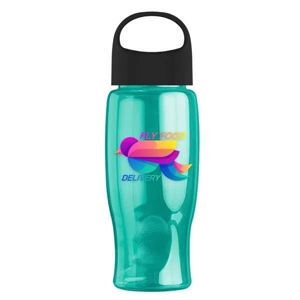 Poly-Pure - 27 Oz. Transparent Bottle With Oval Crest Lid... from ASI 40480 Koozie Group