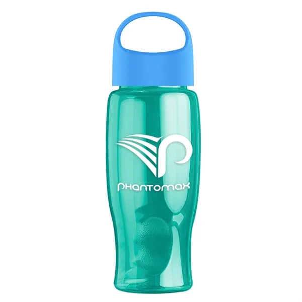 Poly-Pure - 27 Oz. Transparent Bottle With Oval Crest Lid... from ASI 40480 Koozie Group