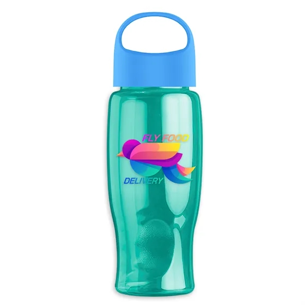 Poly-Pure - 27 Oz. Transparent Bottle With Oval Crest Lid... from ASI 40480 Koozie Group