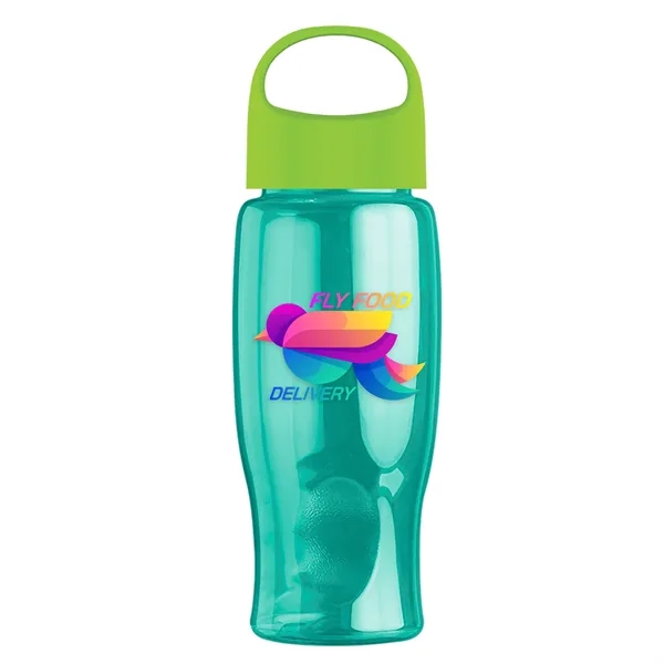 Poly-Pure - 27 Oz. Transparent Bottle With Oval Crest Lid... from ASI 40480 Koozie Group