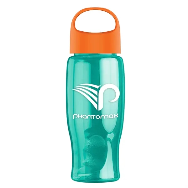 Poly-Pure - 27 Oz. Transparent Bottle With Oval Crest Lid... from ASI 40480 Koozie Group