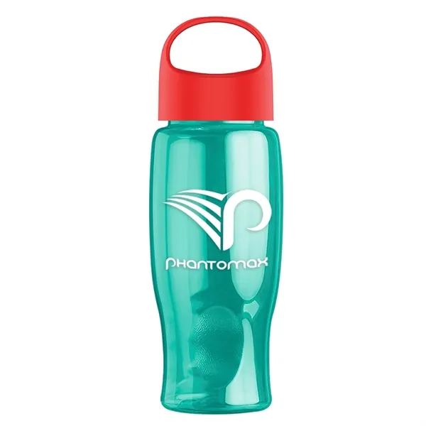 Poly-Pure - 27 Oz. Transparent Bottle With Oval Crest Lid... from ASI 40480 Koozie Group