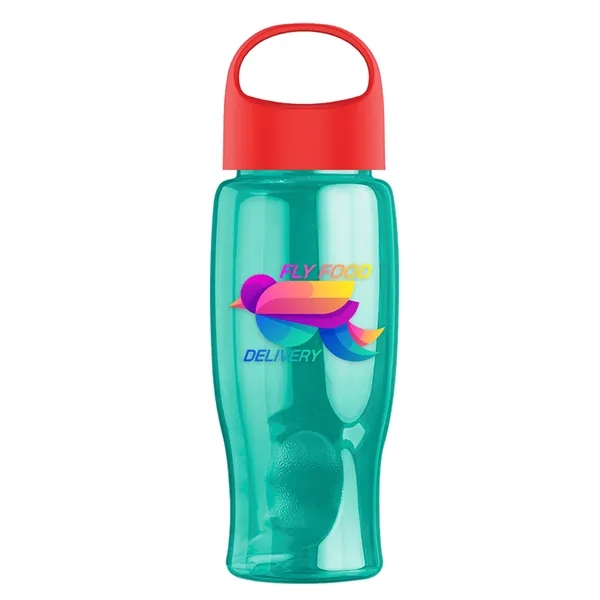 Poly-Pure - 27 Oz. Transparent Bottle With Oval Crest Lid... from ASI 40480 Koozie Group