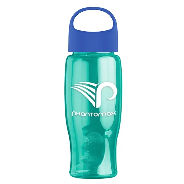 Poly-Pure - 27 Oz. Transparent Bottle With Oval Crest Lid... from ASI 40480 Koozie Group