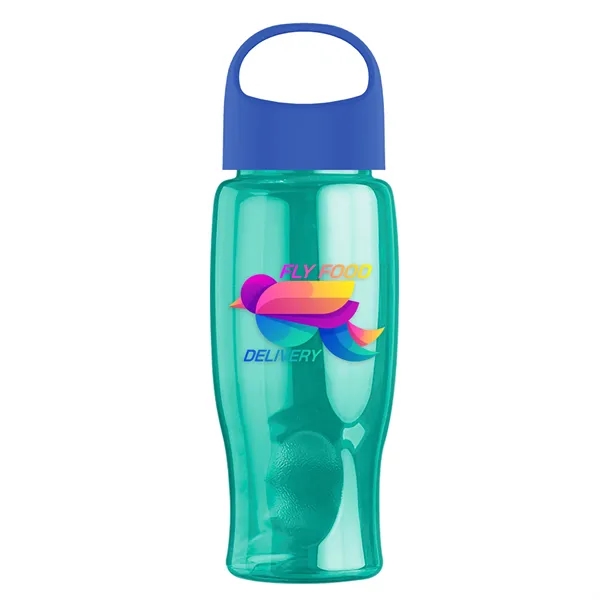 Poly-Pure - 27 Oz. Transparent Bottle With Oval Crest Lid... from ASI 40480 Koozie Group
