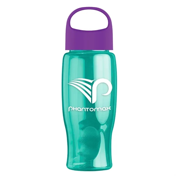 Poly-Pure - 27 Oz. Transparent Bottle With Oval Crest Lid... from ASI 40480 Koozie Group