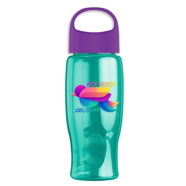 Poly-Pure - 27 Oz. Transparent Bottle With Oval Crest Lid... from ASI 40480 Koozie Group