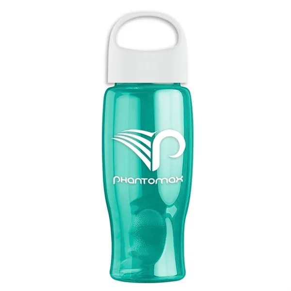 Poly-Pure - 27 Oz. Transparent Bottle With Oval Crest Lid... from ASI 40480 Koozie Group