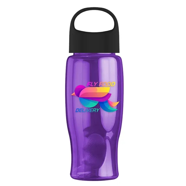 Poly-Pure - 27 Oz. Transparent Bottle With Oval Crest Lid... from ASI 40480 Koozie Group