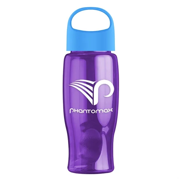 Poly-Pure - 27 Oz. Transparent Bottle With Oval Crest Lid... from ASI 40480 Koozie Group