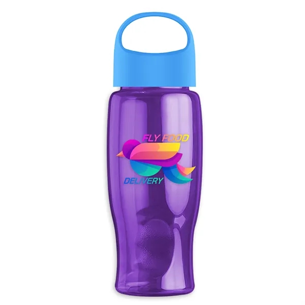 Poly-Pure - 27 Oz. Transparent Bottle With Oval Crest Lid... from ASI 40480 Koozie Group