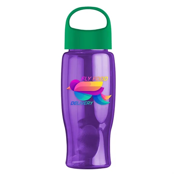 Poly-Pure - 27 Oz. Transparent Bottle With Oval Crest Lid... from ASI 40480 Koozie Group