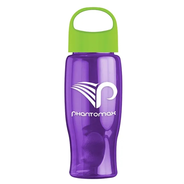 Poly-Pure - 27 Oz. Transparent Bottle With Oval Crest Lid... from ASI 40480 Koozie Group