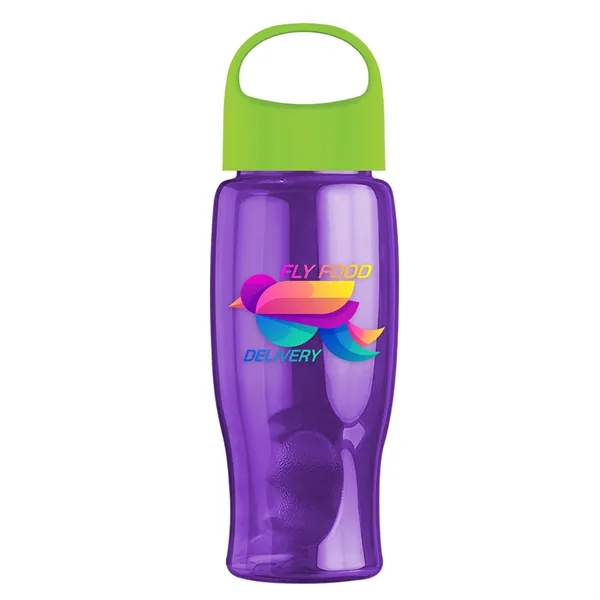 Poly-Pure - 27 Oz. Transparent Bottle With Oval Crest Lid... from ASI 40480 Koozie Group