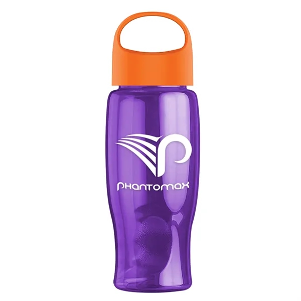 Poly-Pure - 27 Oz. Transparent Bottle With Oval Crest Lid... from ASI 40480 Koozie Group