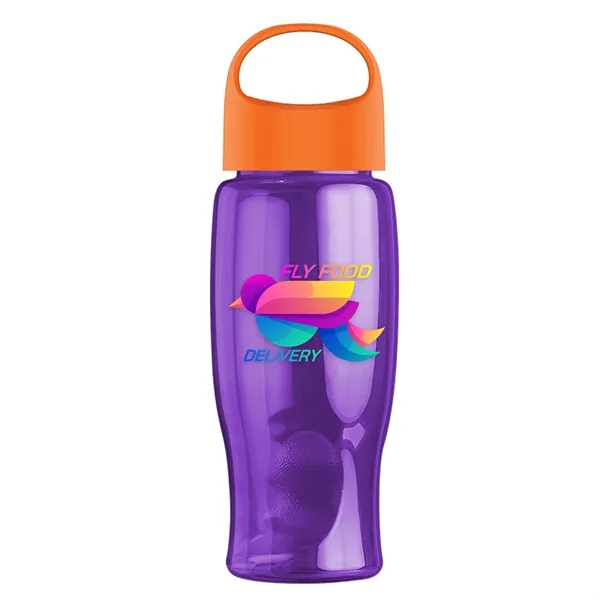Poly-Pure - 27 Oz. Transparent Bottle With Oval Crest Lid... from ASI 40480 Koozie Group
