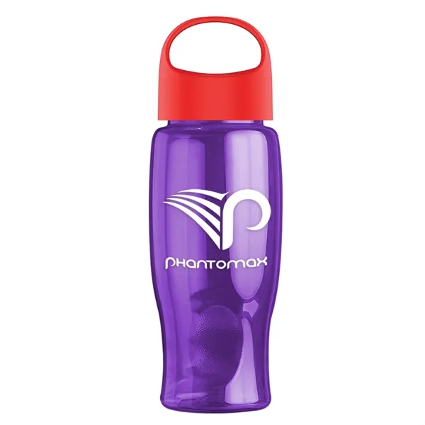 Poly-Pure - 27 Oz. Transparent Bottle With Oval Crest Lid... from ASI 40480 Koozie Group